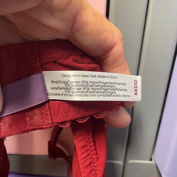 Adore Me Burgundy Lace Bra, NWT, 38 DD - Picture 5 of 5